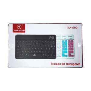 Teclado Membrana Wireless Kapbom KA-690 Branco/Azul